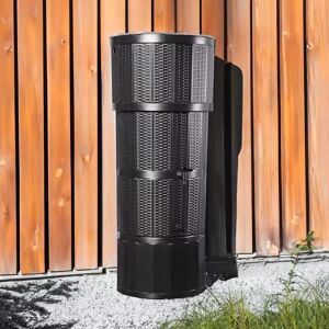 WATER BUTTS DIRECT 150L Rattan Wicker Effect Polybutt Water Butt - Black WATER BUTTS DIRECT 150L Rattan Wicker Effect Polybutt Water Butt - Black