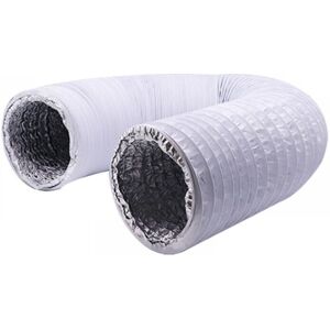 Cyslmuk - 150mm 6m Length Flexible pvc Aluminum Exhaust Hose - Ventilation Hose for Extractors, Air Conditioners, Tumble Dryers (ø150mm 6m, White) Cyslmuk - 150mm 6m Length Flexible pvc Aluminum Exhaust Hose - Ventilation Hose for Extractors, Air Conditioners, Tumble Dryers (ø150mm 6m, White)