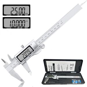 BEIJIYI 150mm Stainless Steel Electronic Digital Caliper with Extra Large LCD Display, Inch/Metric Conversion BEIJIYI 150mm Stainless Steel Electronic Digital Caliper with Extra Large LCD Display, Inch/Metric Conversion