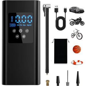 Tonchean - 150PSI Car Tire Inflator, 6000mAh Portable Air Compressor with 4 Mouthpieces and led Light for Car Motorcycle Bicycle Ball Tonchean - 150PSI Car Tire Inflator, 6000mAh Portable Air Compressor with 4 Mouthpieces and led Light for Car Motorcycle Bicycle Ball