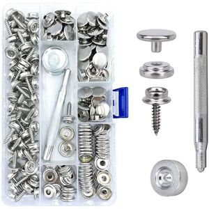 Tlily - 152pcs Fastener Screw Snaps Kit with Tool, Stainless Steel Screw Boat Canvas Snaps Fastener for Boat Cover Furniture Tlily - 152pcs Fastener Screw Snaps Kit with Tool, Stainless Steel Screw Boat Canvas Snaps Fastener for Boat Cover Furniture