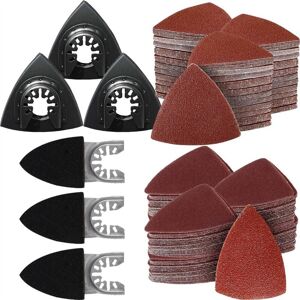 Tlily - 156Pcs Oscillating Tool Sanding Pad Kit, 3Pcs Triangle Pads and Finger Pad, 150Pcs Sandpaper Tlily - 156Pcs Oscillating Tool Sanding Pad Kit, 3Pcs Triangle Pads and Finger Pad, 150Pcs Sandpaper