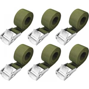 Cyslmuk - 1m Lashing Straps - 6 Pack Short Ratchet Straps, Army Green, with Tight Buckle 25mm, 250kg Bike Straps, Extremely Strong Motorcycle Straps Cyslmuk - 1m Lashing Straps - 6 Pack Short Ratchet Straps, Army Green, with Tight Buckle 25mm, 250kg Bike Straps, Extremely Strong Motorcycle Straps