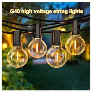 WOIYIC 15M LED Outdoor String Lights with 25 E27 G40 Plastic Bulbs IP44 Waterproof Garland for Garden Yard Patio Christmas WOIYIC 15M LED Outdoor String Lights with 25 E27 G40 Plastic Bulbs IP44 Waterproof Garland for Garden Yard Patio Christmas