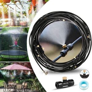 GOTRAYS 15M Outdoor Patio Mist Sprayer, Misting System Misting Cooling System, Mist Hose Kit for Garden Parasol Trampoline Greenhouse Swimming Pool (18 GOTRAYS 15M Outdoor Patio Mist Sprayer, Misting System Misting Cooling System, Mist Hose Kit for Garden Parasol Trampoline Greenhouse Swimming Pool (18