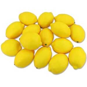 Tlily - 15pcs Artificial Fake Fruit Simulation Yellow Lemon Decorations,for Still Life Paintings Home Kitchen Party Decoration Tlily - 15pcs Artificial Fake Fruit Simulation Yellow Lemon Decorations,for Still Life Paintings Home Kitchen Party Decoration