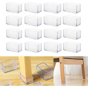 Linghhang - 16 Pack Rectangular Silicone Chair Leg Protectors, Stool Leg Caps to Prevent Scratches on Hardwood Floors and Reduce Linghhang - 16 Pack Rectangular Silicone Chair Leg Protectors, Stool Leg Caps to Prevent Scratches on Hardwood Floors and Reduce