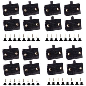 Tlily - 16 Pcs Cabinet Door Switch Light Drawers Open Closed Applicable to 12V 24V 110V Black Tlily - 16 Pcs Cabinet Door Switch Light Drawers Open Closed Applicable to 12V 24V 110V Black