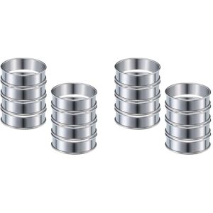 TLILY 16 Pieces 4.1 Inch Muffin Rings Double Ring Stainless Steel Round Mold for Baking Tools TLILY 16 Pieces 4.1 Inch Muffin Rings Double Ring Stainless Steel Round Mold for Baking Tools