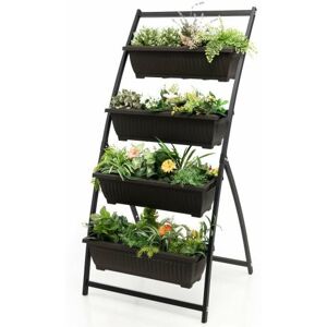 Costway - 163CM Freestanding Vertical Raised Garden BedElevated Planter Box Costway - 163CM Freestanding Vertical Raised Garden BedElevated Planter Box