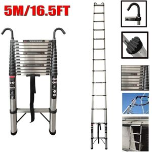 DAYPLUS 16.5FT 5m Ladders With 2 Detachable Hooks Portable Light Weight Compact EN131 uk DAYPLUS 16.5FT 5m Ladders With 2 Detachable Hooks Portable Light Weight Compact EN131 uk