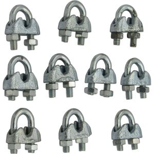 Securefix Direct - 20MM Wire Rope Grips x10 - DIN741 Galvanised Cable Clamp Securefix Direct - 20MM Wire Rope Grips x10 - DIN741 Galvanised Cable Clamp
