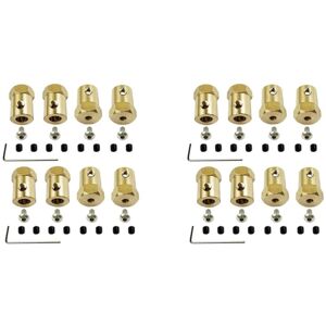 Tlily - 16Pcs 5mm to 12mm Brass Wheel Hub Combiner Hex Adapter for D12 C14 C24 B14 B24 B16 B36 Tlily - 16Pcs 5mm to 12mm Brass Wheel Hub Combiner Hex Adapter for D12 C14 C24 B14 B24 B16 B36