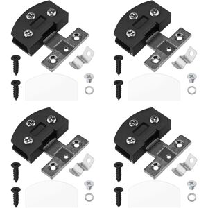 Gotrays - 16pcs Glass Hinges Zinc Alloy Glass Cabinet Door Hinges Door Hinges Showcase Hinges Accessories for Furniture Shelves Cabinets, Black Gotrays - 16pcs Glass Hinges Zinc Alloy Glass Cabinet Door Hinges Door Hinges Showcase Hinges Accessories for Furniture Shelves Cabinets, Black