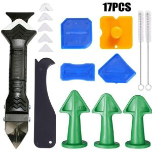Memkey - 17Pcs Silicone Caulking Tool Set, Silicone Trowel Scraper 3 in 1 Smoothing Grout Remover Finishing Tool Joint Smoother for Bathroom Kitchen Memkey - 17Pcs Silicone Caulking Tool Set, Silicone Trowel Scraper 3 in 1 Smoothing Grout Remover Finishing Tool Joint Smoother for Bathroom Kitchen