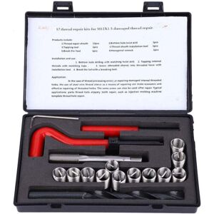 Ymyny - 17Pcs Thread Repair Kit, M12 x 1.25 Stainless Steel Twist Wrench Thread Inserts, Car Thread Repair Kit mumu Ymyny - 17Pcs Thread Repair Kit, M12 x 1.25 Stainless Steel Twist Wrench Thread Inserts, Car Thread Repair Kit mumu