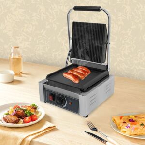 CNCEST 1800W Commercial Sandwich Panini Press Grill Machine Stainless Steel, UK Plug, With Whisk and Brushes For Commercial use, Restaurants, hotels CNCEST 1800W Commercial Sandwich Panini Press Grill Machine Stainless Steel, UK Plug, With Whisk and Brushes For Commercial use, Restaurants, hotels