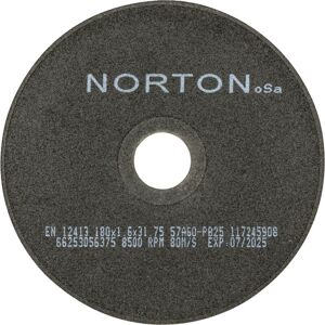 Norton - Saint Gobain 180X1.6X31.75MM 57A60PB25 Cut-off Wheel Norton - Saint Gobain 180X1.6X31.75MM 57A60PB25 Cut-off Wheel