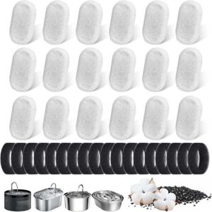 YMYNY 18+18 Pack Cat Water Fountain Filters, Cat Water Fountain Filters, 18 Activated Carbon Filters + 18 Foam Sponges for mumu Cat Water Dispenser YMYNY 18+18 Pack Cat Water Fountain Filters, Cat Water Fountain Filters, 18 Activated Carbon Filters + 18 Foam Sponges for mumu Cat Water Dispenser