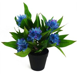 Leaf 18cm Artificial Freesia Plant Blue Flowering Leaf 18cm Artificial Freesia Plant Blue Flowering