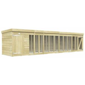 18ft x 4ft Dog Kennel and Run - Wood - L127 x W533 x H127 cm 18ft x 4ft Dog Kennel and Run - Wood - L127 x W533 x H127 cm