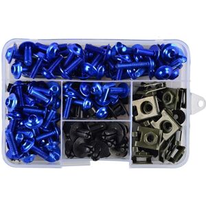 Tlily - 195PCS Motorcycle Fairing Bolt Screw Nut Kit Bodywork Screws Universal Blue Tlily - 195PCS Motorcycle Fairing Bolt Screw Nut Kit Bodywork Screws Universal Blue