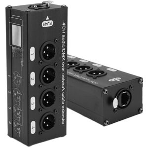 Tlily - 1Pair 4-Channel 3-Pin xlr Audio and over Network Cable Extender Tlily - 1Pair 4-Channel 3-Pin xlr Audio and over Network Cable Extender