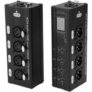 Tlily - 1Pair 4-Channel 3-Pin xlr Audio and over Network Cable Extender, DMX512 Signal Extender 1 Male+1 Female Tlily - 1Pair 4-Channel 3-Pin xlr Audio and over Network Cable Extender, DMX512 Signal Extender 1 Male+1 Female