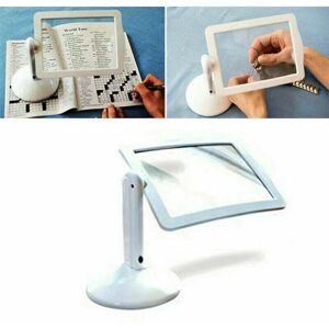 IKODM 1PC Large Hands-Free Magnifying Glass on Stand - 360° Rotating Lens - Reading, Sewing, Small Works - LED Lights - 3x Magnification IKODM 1PC Large Hands-Free Magnifying Glass on Stand - 360° Rotating Lens - Reading, Sewing, Small Works - LED Lights - 3x Magnification