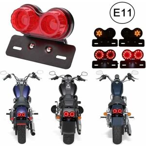 LINGHHANG 1pcs 40 led (Red) Dual Motorcycle Tail Light Brake Light,Turn Signal Indicators Running Lamp with License Plate Bracket for Street Bike Dirt Bike LINGHHANG 1pcs 40 led (Red) Dual Motorcycle Tail Light Brake Light,Turn Signal Indicators Running Lamp with License Plate Bracket for Street Bike Dirt Bike