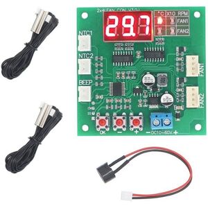 Tlily - 2 Channel 4 Wire dc 12V 24V 48V pwm Motor Fan Speed Controller Digital Display Governor Temperature Control Tlily - 2 Channel 4 Wire dc 12V 24V 48V pwm Motor Fan Speed Controller Digital Display Governor Temperature Control