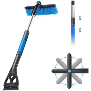 WOIYIC 2 in 1 Car Ice Scraper with Broom, Ice Scraper and Whisk, 360° Brush Head, Non-Slip Foam Grip, for Car, Truck, SUV, Windshield (Blue) WOIYIC 2 in 1 Car Ice Scraper with Broom, Ice Scraper and Whisk, 360° Brush Head, Non-Slip Foam Grip, for Car, Truck, SUV, Windshield (Blue)