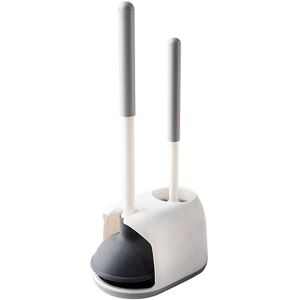 Tlily - 2 In 1 Toilet Bowl Brush Plunger Set with Holder, Bathroom Accessories Combo with Stand for Deep Cleaning Tlily - 2 In 1 Toilet Bowl Brush Plunger Set with Holder, Bathroom Accessories Combo with Stand for Deep Cleaning