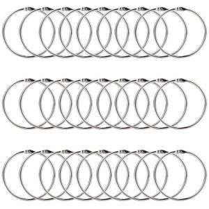 TLILY 2 Inch 50 Pack Loose Leaf Binder Rings, Nickel Plated Steel Keychain Key Metal Rings TLILY 2 Inch 50 Pack Loose Leaf Binder Rings, Nickel Plated Steel Keychain Key Metal Rings