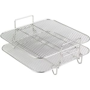 TLILY 2-Layers Air Fryer Rack Stackable Grid Grilling Stainless Steel TLILY 2-Layers Air Fryer Rack Stackable Grid Grilling Stainless Steel