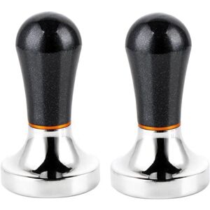 TLILY 2 Pack 57.5mm Coffee Tamper Practical Handheld Aluminum Coffee Tamper with Handle for Coffee Maker (Black) TLILY 2 Pack 57.5mm Coffee Tamper Practical Handheld Aluminum Coffee Tamper with Handle for Coffee Maker (Black)