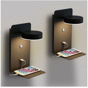 2 Pack Applique Murale Intérieur LED avec port USB 12W Tricolore Dimmable Lampe Murale moderne avec interrupteur Lampe De Lecture murale Rotatif 330° 2 Pack Applique Murale Intérieur LED avec port USB 12W Tricolore Dimmable Lampe Murale moderne avec interrupteur Lampe De Lecture murale Rotatif 330°