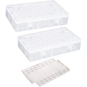 TLILY 2 Pack Boxes, 120 Grids Plastic Beads Storage Container, 5D Embroidery Accessories Organizer TLILY 2 Pack Boxes, 120 Grids Plastic Beads Storage Container, 5D Embroidery Accessories Organizer