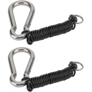 COOCHEER 2 Pack Detachable Trailer Brake Cable, Stainless Steel Spring Towing Spool, Heavy Duty Steel Wire Safety Cable Straps for RV Towing Trailer(880MM) COOCHEER 2 Pack Detachable Trailer Brake Cable, Stainless Steel Spring Towing Spool, Heavy Duty Steel Wire Safety Cable Straps for RV Towing Trailer(880MM)