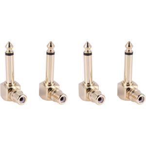 Tlily - 2-PACK rca Female Jack to 1/4' Mono Male Plug Right Angle Gold Audio Adapter X2 I137246 Tlily - 2-PACK rca Female Jack to 1/4' Mono Male Plug Right Angle Gold Audio Adapter X2 I137246