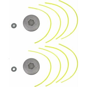 DEWDAT 2 Pcs Aluminum Lawn Mower, Brush Cutter Line Head, Universal Brush Cutter Head, Mower Reel, Used to Replace Reel on Mower Parts(Black) DEWDAT 2 Pcs Aluminum Lawn Mower, Brush Cutter Line Head, Universal Brush Cutter Head, Mower Reel, Used to Replace Reel on Mower Parts(Black)