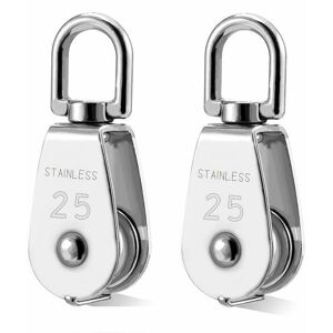 TRIMEC 2 Pcs Poulie en Acier Inox 304 M25 Poulie de Levage Rouleau de Chargement TRIMEC 2 Pcs Poulie en Acier Inox 304 M25 Poulie de Levage Rouleau de Chargement
