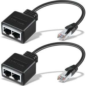 AlwaysH 2 Pcs RJ45 Ethernet Cable Network Adapter Ethernet Splitter Adapter Ethernet Extension Dual Network Splitter Fits Cat5 Cat5e Cat6 Cat7 LAN AlwaysH 2 Pcs RJ45 Ethernet Cable Network Adapter Ethernet Splitter Adapter Ethernet Extension Dual Network Splitter Fits Cat5 Cat5e Cat6 Cat7 LAN