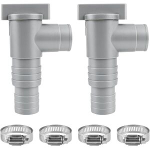 Qiedie - 2 Pcs Swimming Pool Shut-Off Valve 32mm Pool Maintenance Valve with 4 Hose Clamps Above Ground Pool Maintenance Accessories Qiedie - 2 Pcs Swimming Pool Shut-Off Valve 32mm Pool Maintenance Valve with 4 Hose Clamps Above Ground Pool Maintenance Accessories