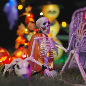 Halloween Decoration Skeleton 2 pcs White Polypropylene vidaXL Halloween Decoration Skeleton 2 pcs White Polypropylene vidaXL