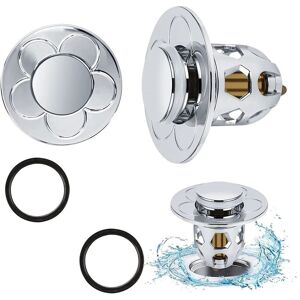 AOUGO 2 Pieces Universal Pop Up Sink Drain,Pop-Up Sink Drain with Anti-Clogging Filter,Anti-Blocked Drain Filter,Bath Stopper for Kitchen Sink,Hair AOUGO 2 Pieces Universal Pop Up Sink Drain,Pop-Up Sink Drain with Anti-Clogging Filter,Anti-Blocked Drain Filter,Bath Stopper for Kitchen Sink,Hair
