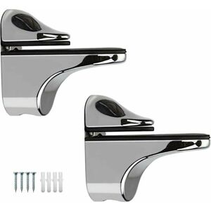 DHKLFA 2 Piece Adjustable Glass Shelf Bracket, Support for 5-22mm Thick Wood/Glass Shelves - Duckbill DHKLFA 2 Piece Adjustable Glass Shelf Bracket, Support for 5-22mm Thick Wood/Glass Shelves - Duckbill