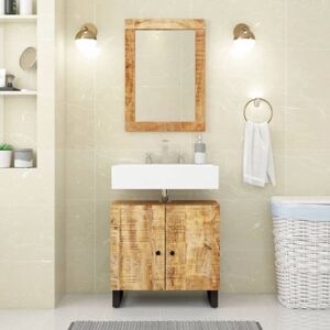 2 Piece Bathroom Furniture Set Solid Wood Mango vidaXL 2 Piece Bathroom Furniture Set Solid Wood Mango vidaXL