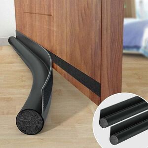 Ymyny - 2 pieces, black anti-cold door bottom one-sided, 95 cm door bottom one-sided, weatherproof door sealing strip, anti-cold door draft stopper Ymyny - 2 pieces, black anti-cold door bottom one-sided, 95 cm door bottom one-sided, weatherproof door sealing strip, anti-cold door draft stopper