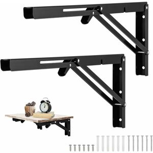 Ccykxa - Black Folding Wall Bracket Parts, 400 x170mm Folding Bracket Console Bracket, Heavy Duty Folding Bracket, Folding Shelf Brackets for Garage Ccykxa - Black Folding Wall Bracket Parts, 400 x170mm Folding Bracket Console Bracket, Heavy Duty Folding Bracket, Folding Shelf Brackets for Garage